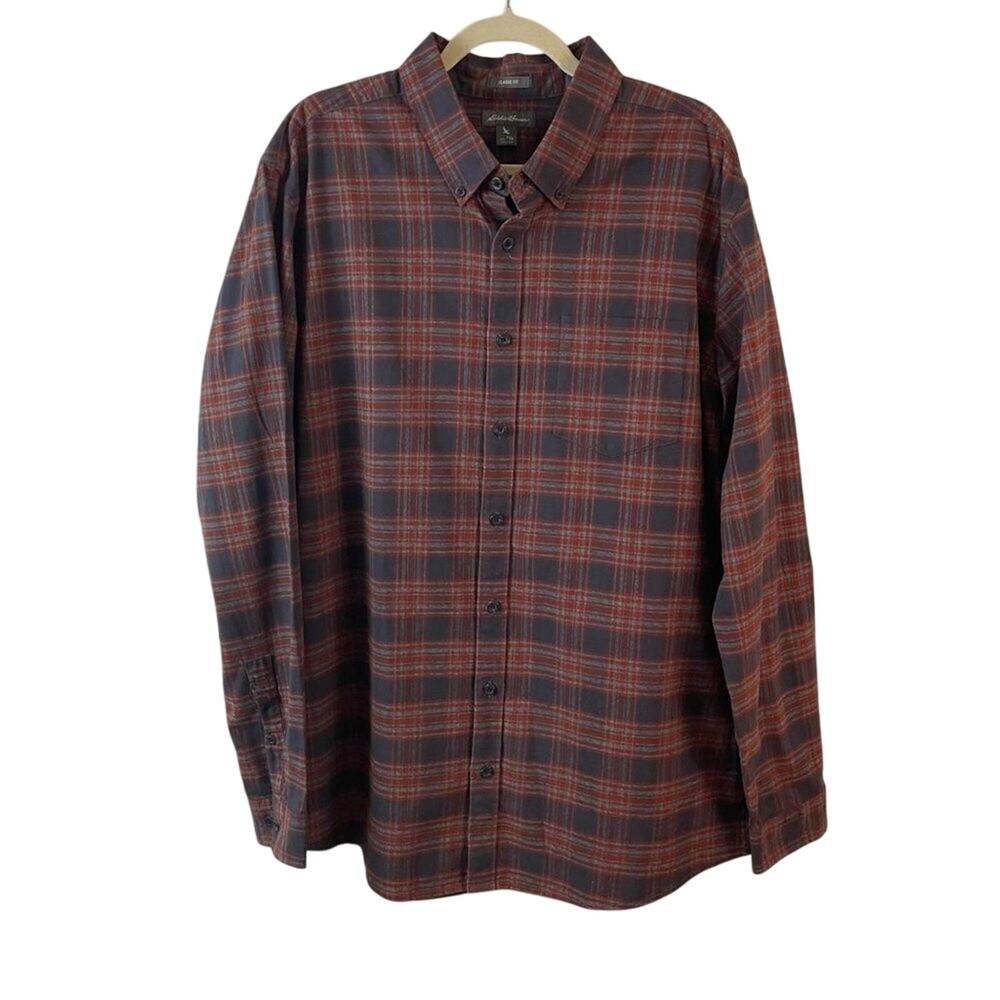 Eddie Bauer Classic Fit Plaid Shirt Size TXL